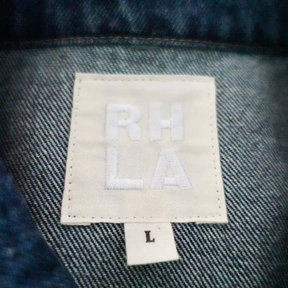 Ron Herman Mens Jean Jacket LARGE Denim Trucker Style Made in Japan NWOT - Picture 2 of 8